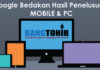 Google Bedakan Hasil Index Website Mobile dengan Dekstop
